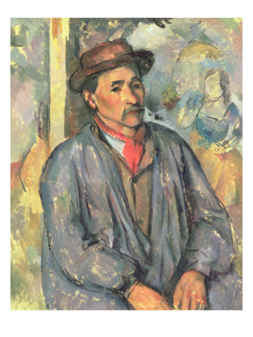 Peasant in a Blue Smock, 1892 or 1897 - Paul Cezanne Painting
